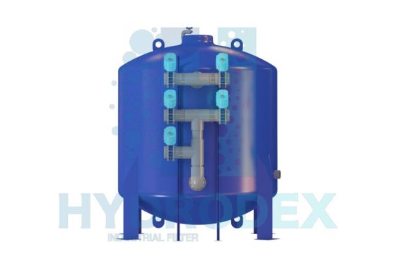 hydrodex multi media filter stainless steel tank automatic valve actuator
