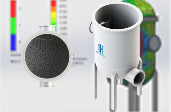 hydrodex frp cartridge filter housing CFD computational fluid dynamics flow and pressure