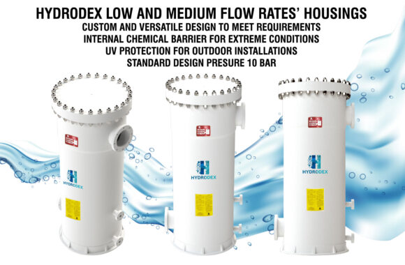 hydrodex low and medium flow rates frp grv cartridge filter housings